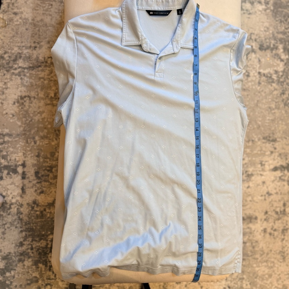 Travis Mathew Sky Blue Polo Shirt - Picture 5 of 8